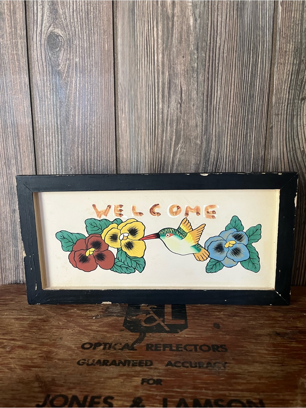 Welcome Hummingbird Wall Art - Multicolor